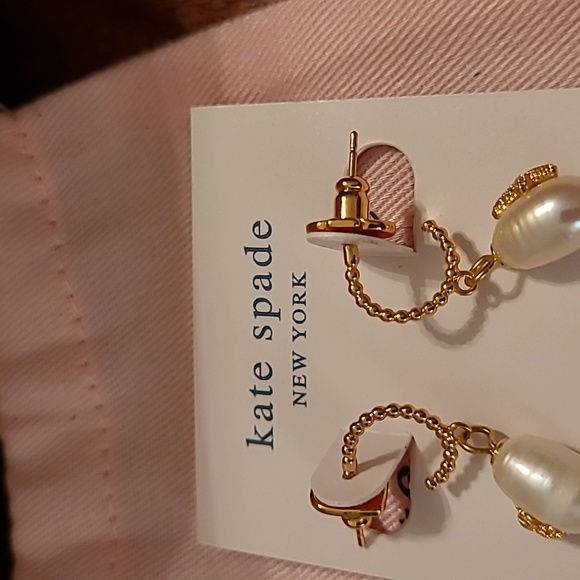 Kate Spade Gold and Pearl Earrings - Picture 4 of 6